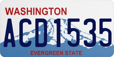 WA license plate ACD1535