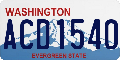 WA license plate ACD1540
