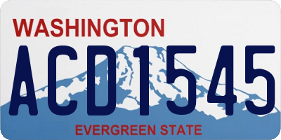 WA license plate ACD1545