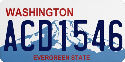 WA license plate ACD1546