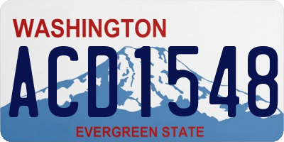 WA license plate ACD1548
