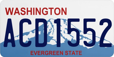 WA license plate ACD1552