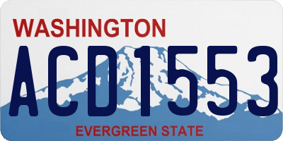 WA license plate ACD1553