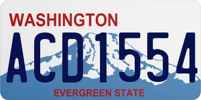 WA license plate ACD1554