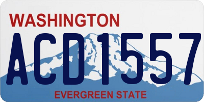 WA license plate ACD1557