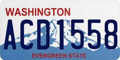 WA license plate ACD1558