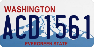 WA license plate ACD1561