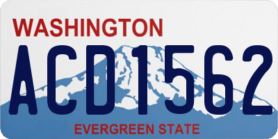 WA license plate ACD1562