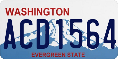 WA license plate ACD1564