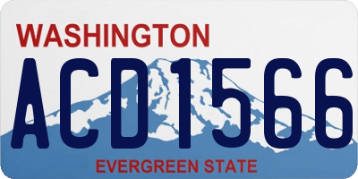 WA license plate ACD1566
