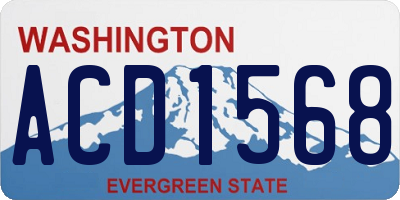 WA license plate ACD1568