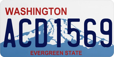 WA license plate ACD1569
