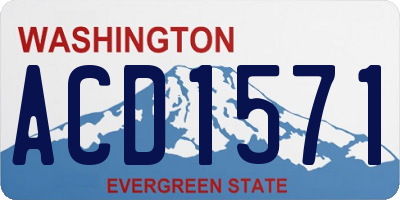 WA license plate ACD1571