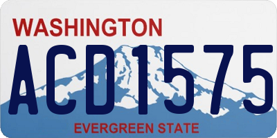 WA license plate ACD1575
