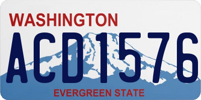 WA license plate ACD1576
