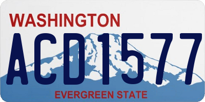 WA license plate ACD1577