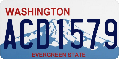 WA license plate ACD1579