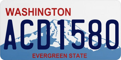WA license plate ACD1580