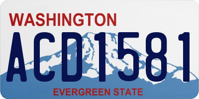 WA license plate ACD1581