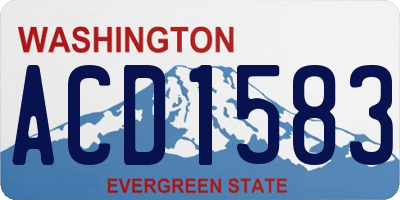 WA license plate ACD1583