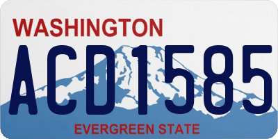 WA license plate ACD1585