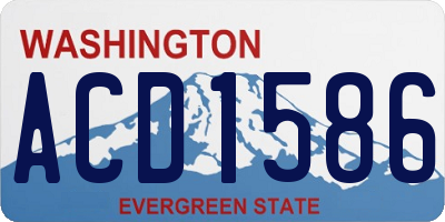 WA license plate ACD1586