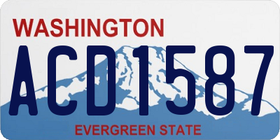 WA license plate ACD1587