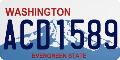 WA license plate ACD1589