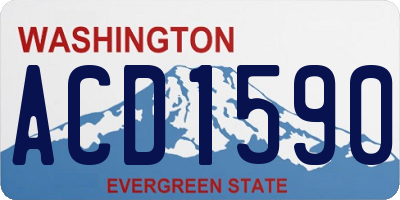 WA license plate ACD1590