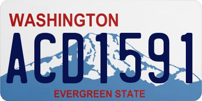 WA license plate ACD1591