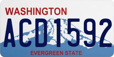 WA license plate ACD1592