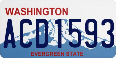WA license plate ACD1593
