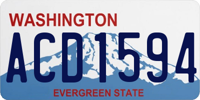 WA license plate ACD1594