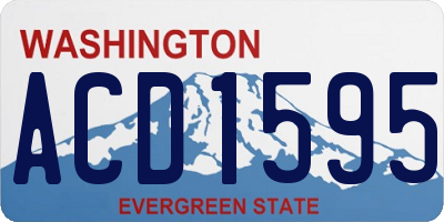 WA license plate ACD1595