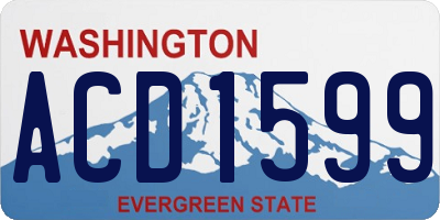 WA license plate ACD1599