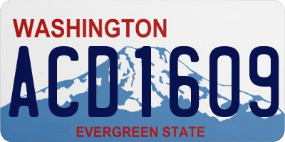 WA license plate ACD1609