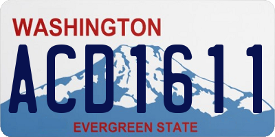 WA license plate ACD1611