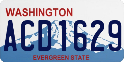 WA license plate ACD1629