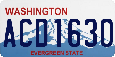 WA license plate ACD1630