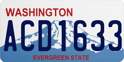 WA license plate ACD1633