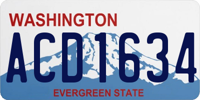 WA license plate ACD1634