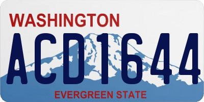 WA license plate ACD1644
