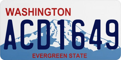 WA license plate ACD1649