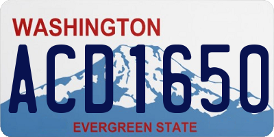 WA license plate ACD1650
