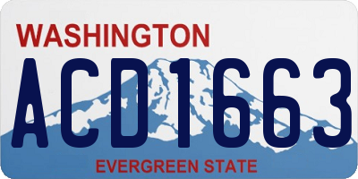 WA license plate ACD1663