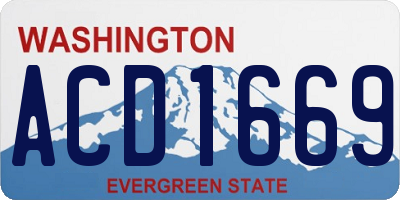 WA license plate ACD1669