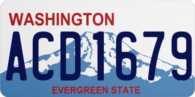 WA license plate ACD1679