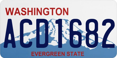 WA license plate ACD1682