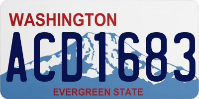 WA license plate ACD1683