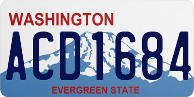 WA license plate ACD1684
